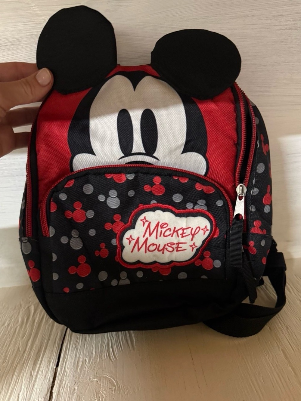 Disney Mickey Mouse Kids Backpack in Red and Black